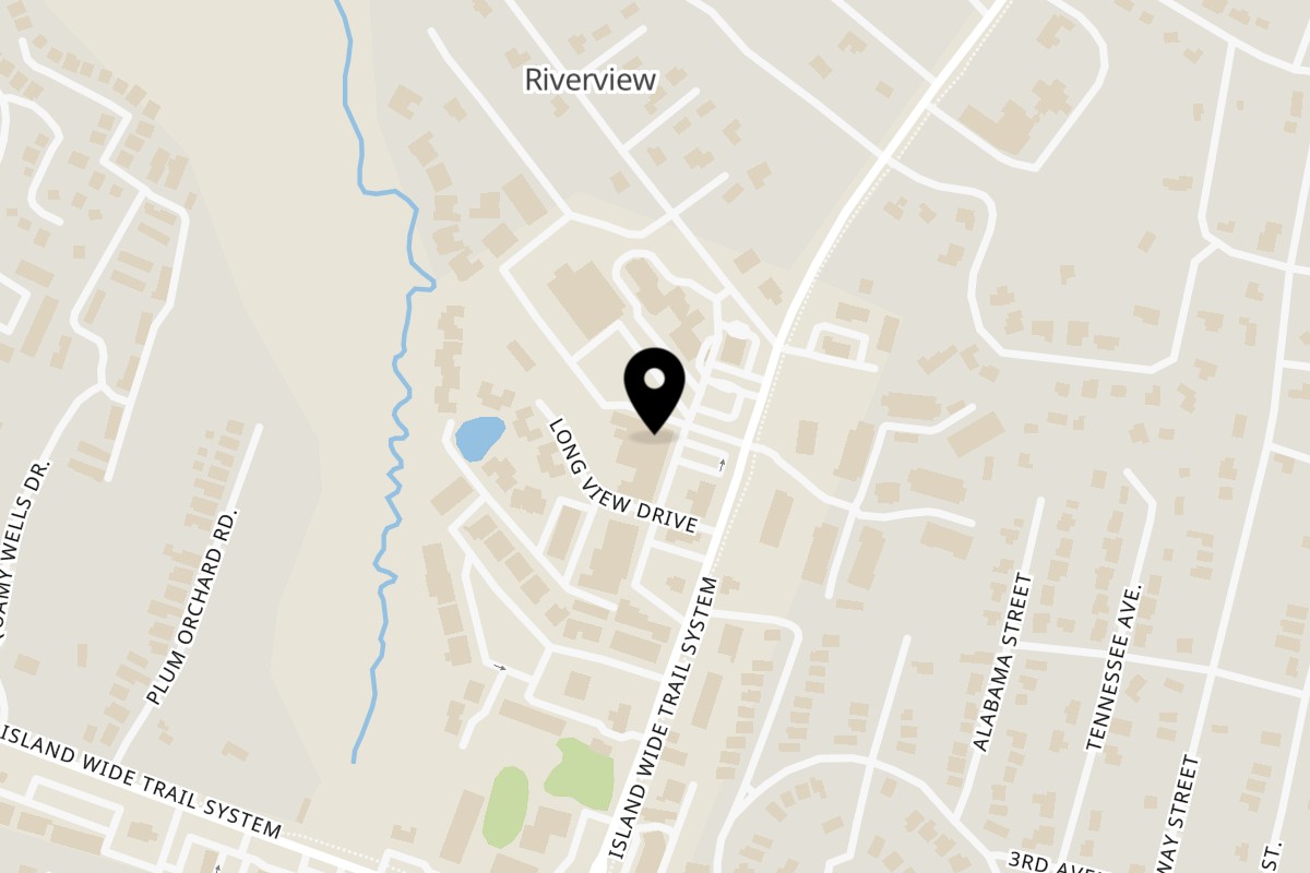 Map showing the location of Ripper'z on 203 Edwards Plaza PE in St Simons Island